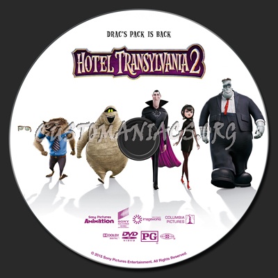 Hotel Transylvania 2 dvd label