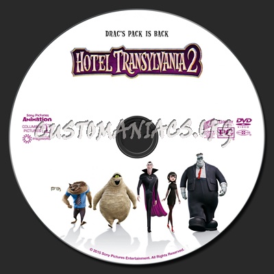 Hotel Transylvania 2 dvd label