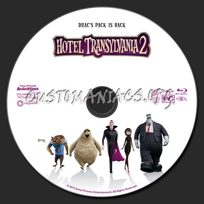 Hotel Transylvania 2 blu-ray label