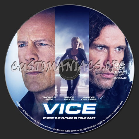 Vice (2015) dvd label