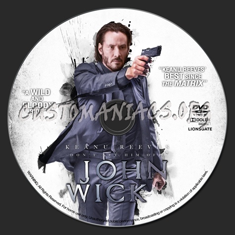 John Wick (2014) dvd label