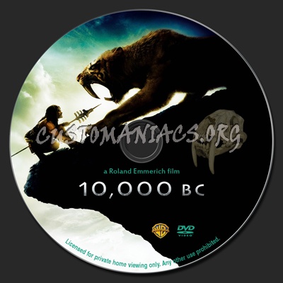 10,000 Bc dvd label