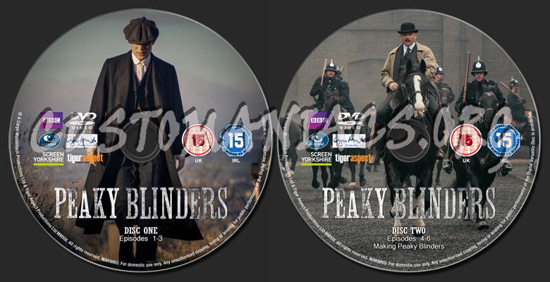 Peaky Blinders Series 1 dvd label