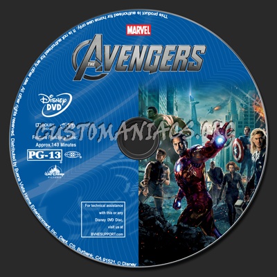 The Avengers dvd label