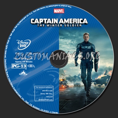 Captain America: The Winter Soldier dvd label