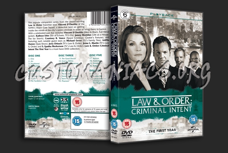 Law & Order Criminal Intent Season 1 dvd cover