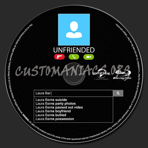 Unfriended blu-ray label