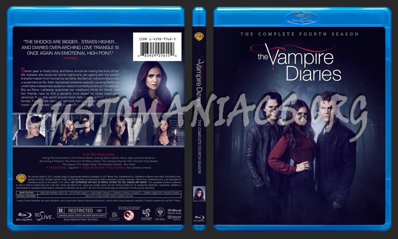 The Vampire Diaries - Season 4 blu-ray cover