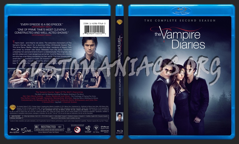 The Vampire Diaries - Season 2 blu-ray cover