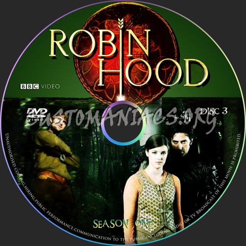 Robin Hood season 1 d1-d6 dvd label