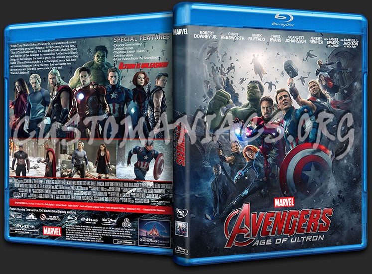 Avengers: Age Of Ultron blu-ray cover