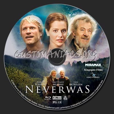 Neverwas blu-ray label