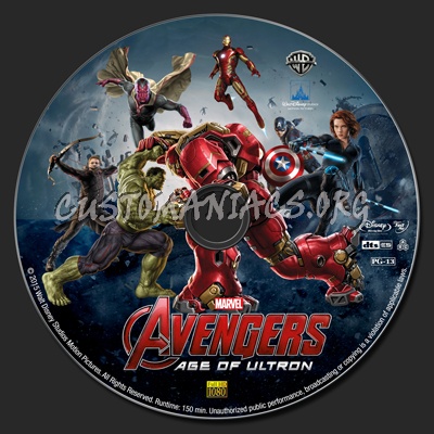 Avengers: Age Of Ultron blu-ray label