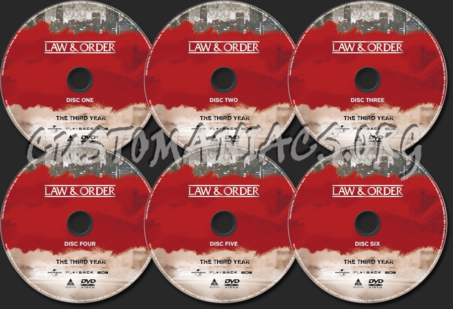 Law & Order Season 3 dvd label