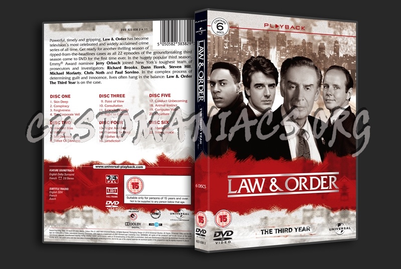 Law & Order Season 3 dvd cover