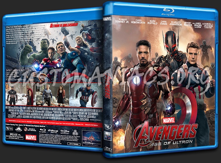 Avengers: Age Of Ultron blu-ray cover