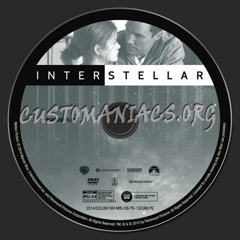 Interstellar dvd label