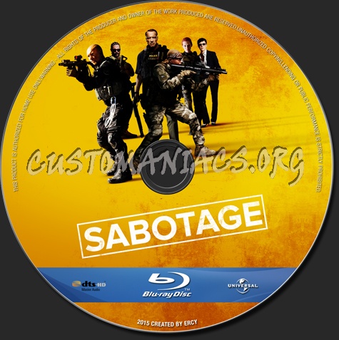 Sabotage blu-ray label