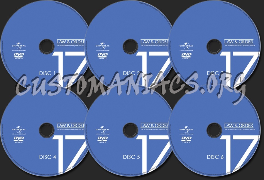 Law & Order Season 17 dvd label