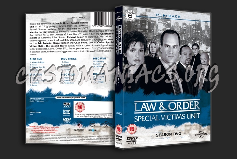 Law & Order Special Victims Unit Season 2 dvd cover