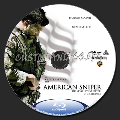 American Sniper blu-ray label