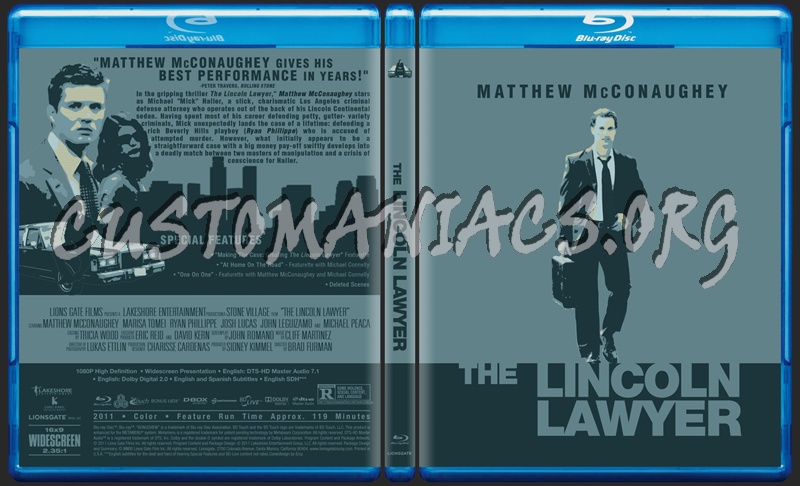 The Lincoln Lawyer blu-ray cover