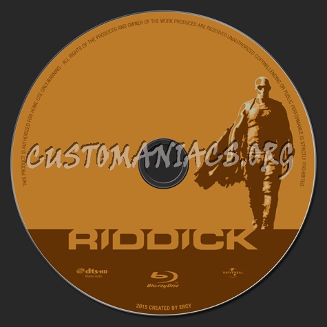 Riddick blu-ray label