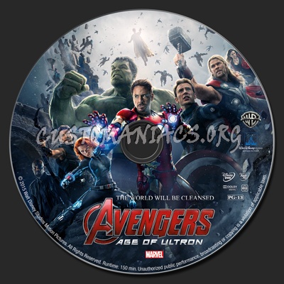 Avengers: Age of Ultron dvd label