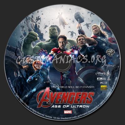 Avengers: Age of Ultron blu-ray label