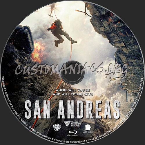 San Andreas blu-ray label