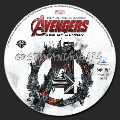 Avengers: Age of Ultron dvd label