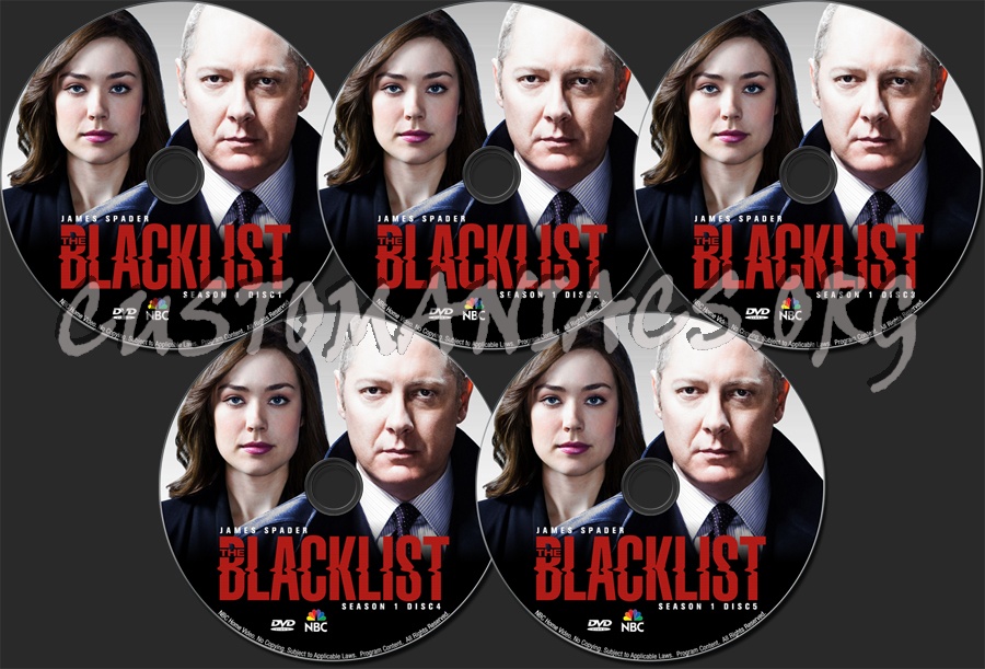 Blacklist Season 1 dvd label