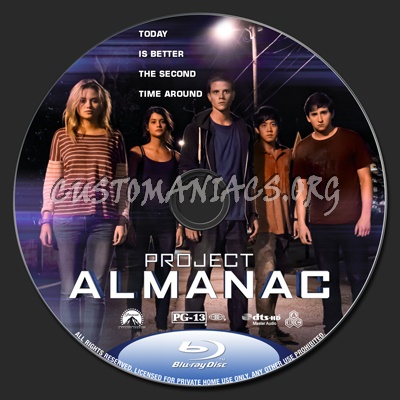 Project Almanac blu-ray label