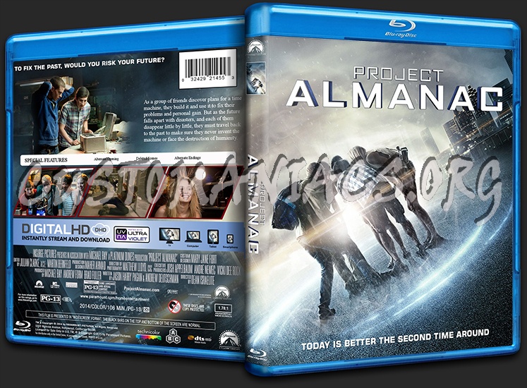 Project Almanac blu-ray cover