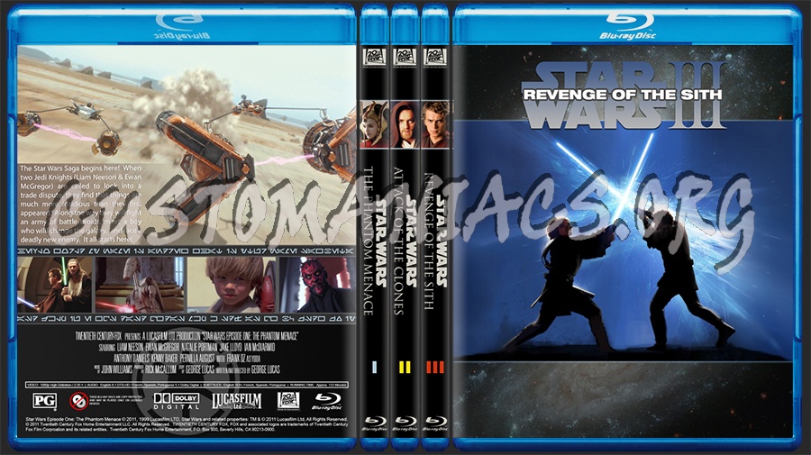 Star Wars PT: Episodes I, II, & III blu-ray cover