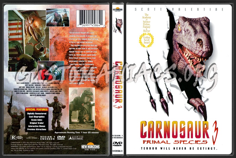 Carnosaur 3 dvd cover