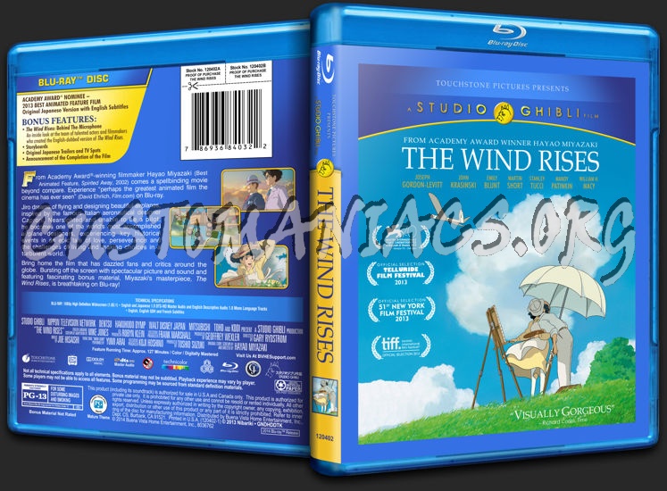 The Wind Rises blu-ray cover