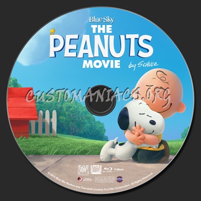 Peanuts the movie (2015) blu-ray label