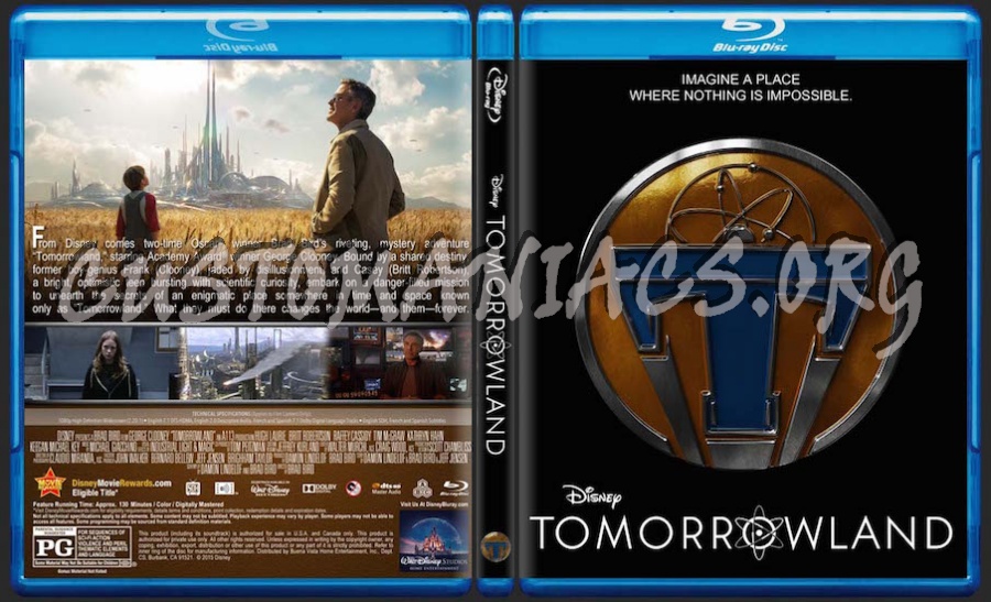 Tomorrowland blu-ray cover