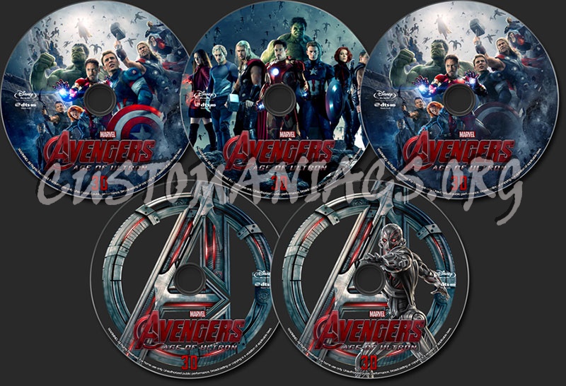 Avengers: Age of Ultron (3D) blu-ray label