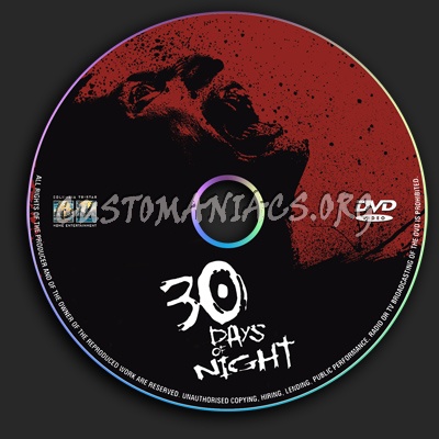 30 Days of Night dvd label