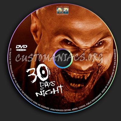 30 Days of Night dvd label