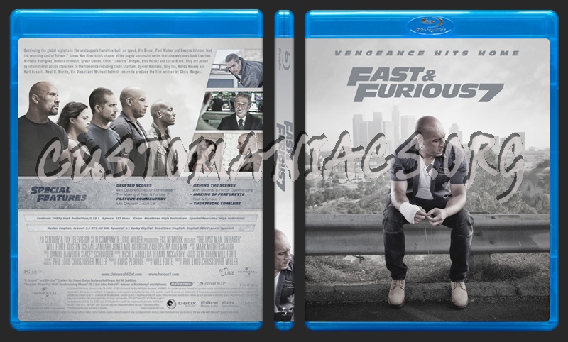 Furious 7 blu-ray cover