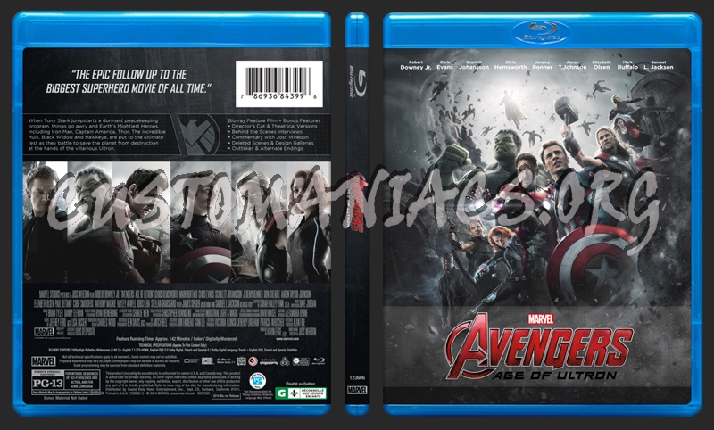 Avengers: Age of Ultron blu-ray cover