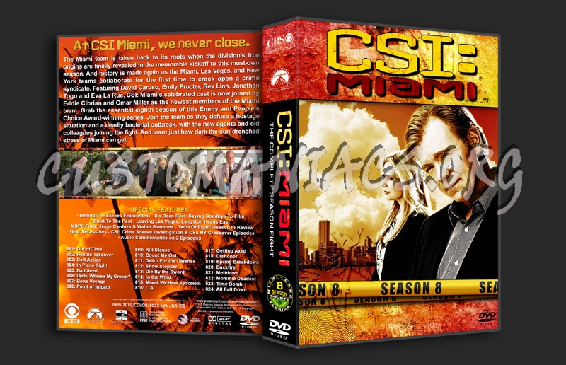 CSI: Miami - Seasons 1-10 (3370x2175) dvd cover