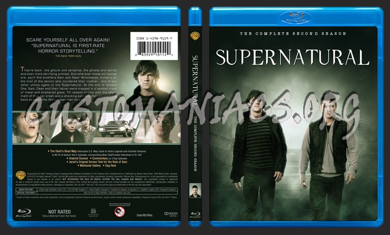 Supernatural Season 2 blu-ray cover