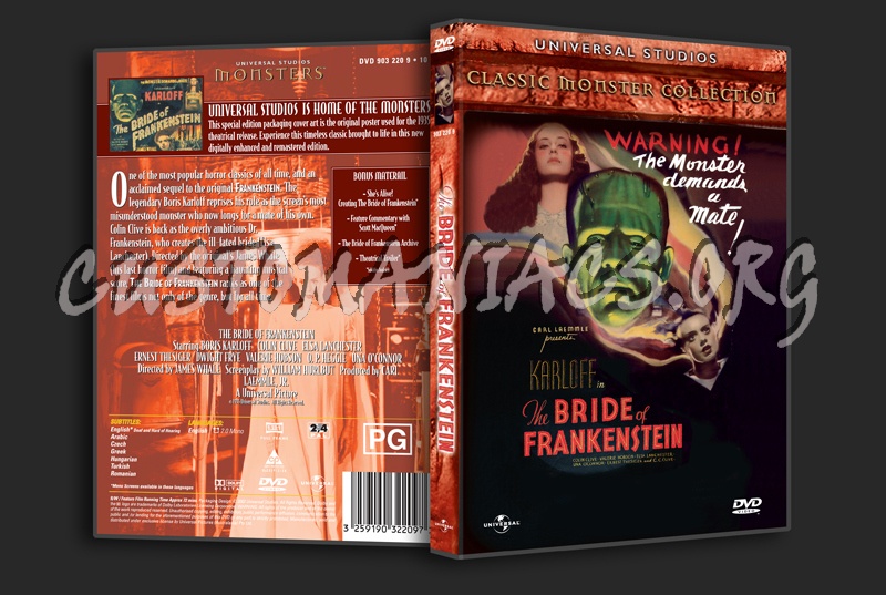 The Bride of Frankenstein dvd cover