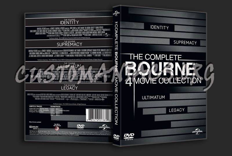 The Complete Bourne 4 Movie Collection dvd cover