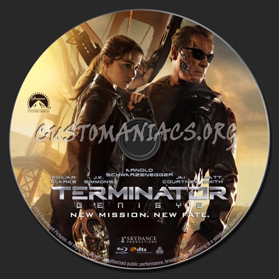 Terminator Genisys blu-ray label