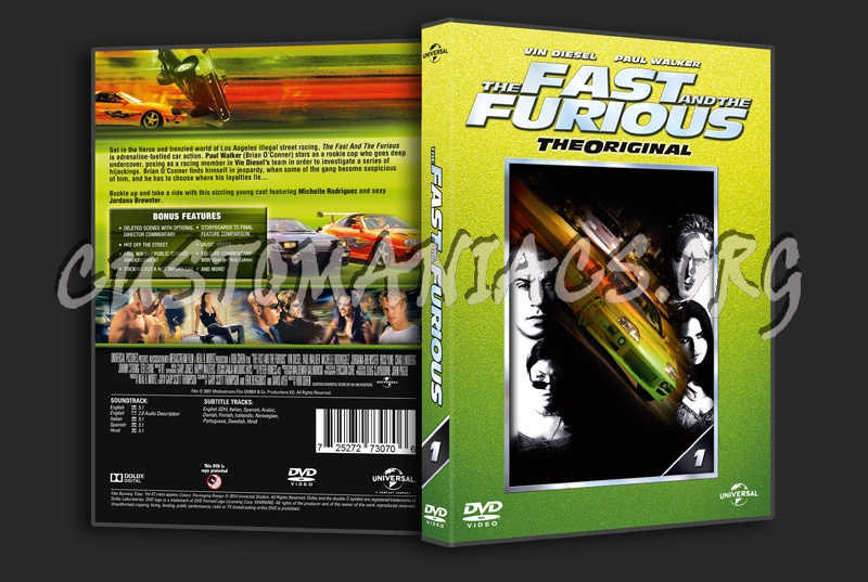 The Fast and the Furious dvd cover